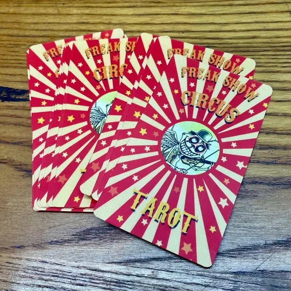 Freak Show Circus Tarot Deck - UNUSED - Colorful Pink & Yellow Box - Picture 8 of 10